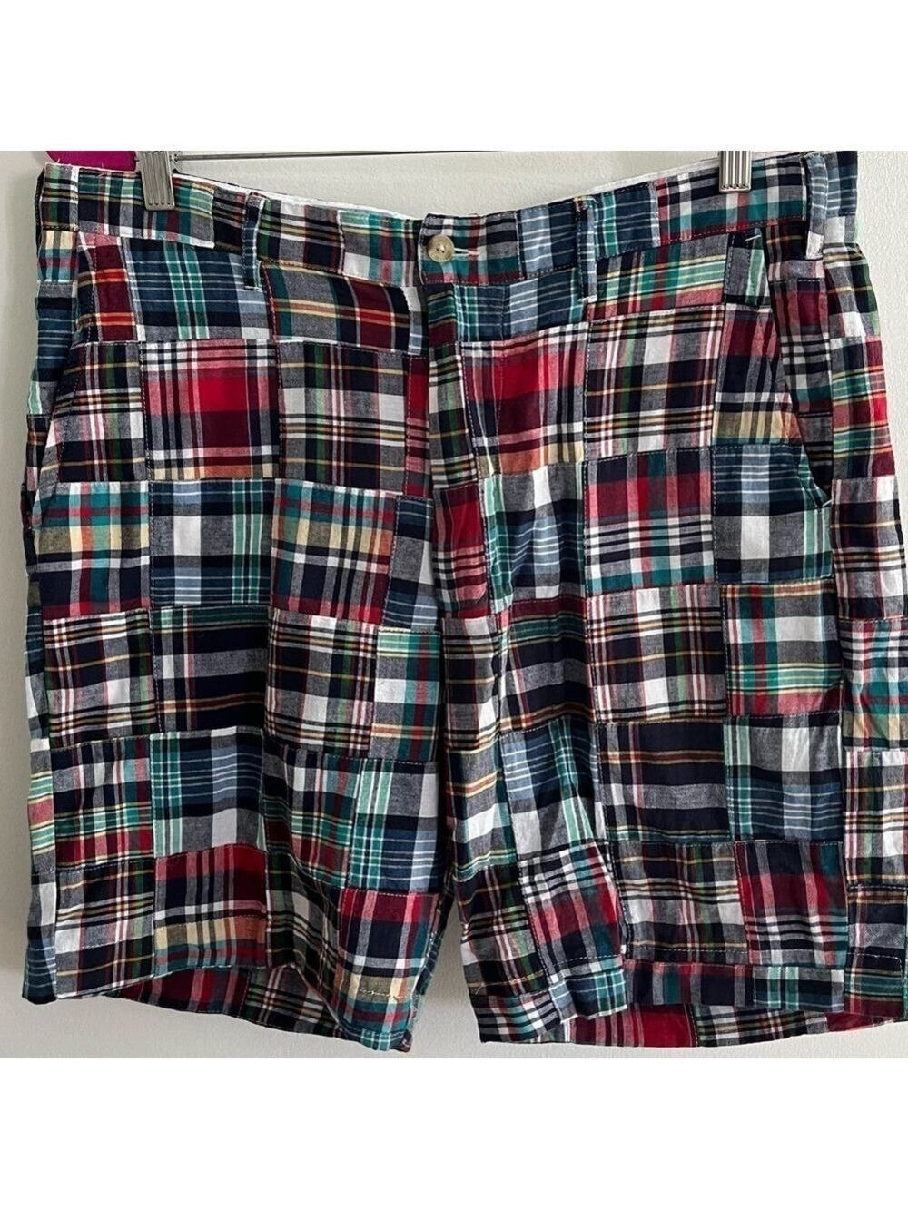 Castaway Nantucket Island Men’s CISCO SHORT CHANCELLOR PATCH MADRAS 36 Waist